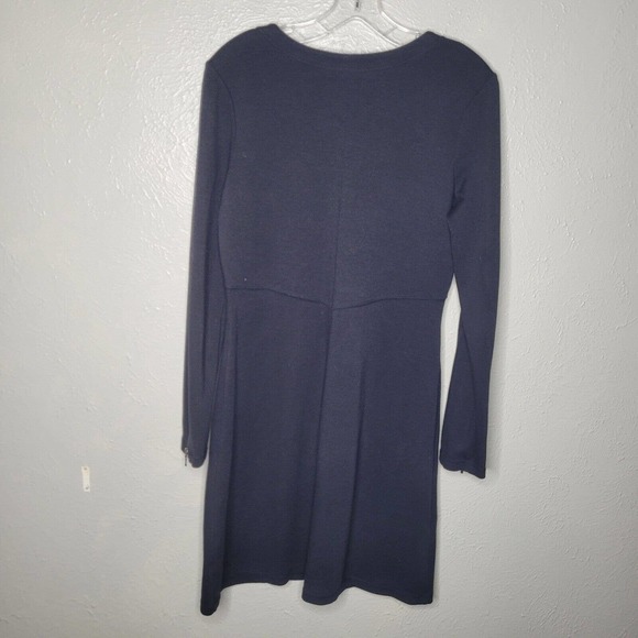 Athleta Celebration black Dress sz Med petite MP Ponte Knit Stretch long sleeve - Picture 6 of 7